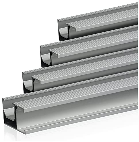 Zelsius Universal Aluminium Montageschiene 150 cm für Solaranlagen | 4 Stück | Aluprofil, Systemprofil, Befestigungsschiene | PV-Modul Montageset, Montagesystem, Aluminiumprofil, Montageprofil