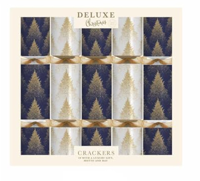 OnlineStreet Classic Christmas Party Crackers for loved ones | Birthday Party Crackers | Luxury Christmas Party Crackers | Multicolour (Brown Cream Tree - Pack of 10)