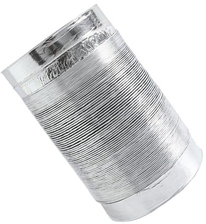 Flexibel Lüftungsschlauch aus Aluminium, Luftkanaltrockner-Entlüftungsschlauch, Schallgedämmter Aluminium Aluflexschlauch, für Klimaanlage,Wäschetrockner,Dunstabzugshaube,Rohrventilator, mit Schellen