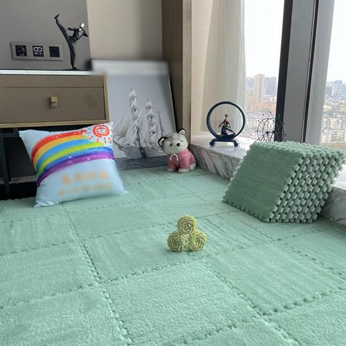 Wohnzimmer Ineinandergreifende Puzzle-teppiche,schlafzimmer Flauschige PlüSch-Schaumstoff Teppiche,weiche Raumdekoration Krabbelmatte,Schallschutz, Schutzboden,Kann Zugeschnitten Werden. ( Color : Sty