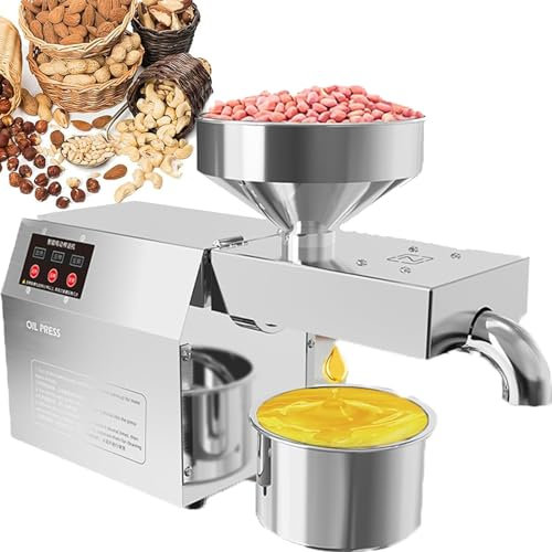 LTSRLL Automatic Oil Press Stainless Stainless Steel Cereals Hot Cold Oil Expeller Intelligent Control Temperature Oil Press Machine Automatic Oil Press