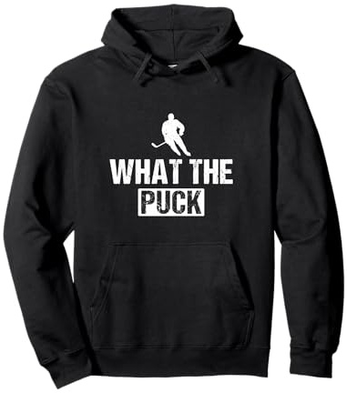 What the puck I love ice hockey Pullover Hoodie