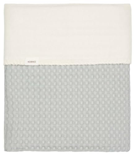 Koeka Kinderbettdecke - Schmusedecke - Kuscheldecke - Mit Cotton Fleece Gefuttert - Amsterdam - Waffelstoff Aus Baumwolle - Atmungsaktiv - Abwaschbar -