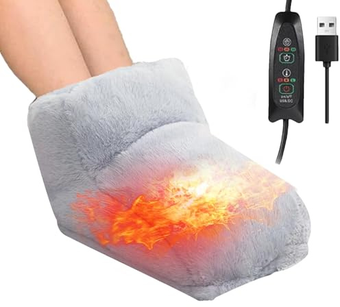 Calentador de pies eléctrico,Calentador de pies eléctrico calentado,Cubrepies calentadores - Almohadillas térmicas para pies con cubierta ajustable, botas calientapiés, botas de calentamiento