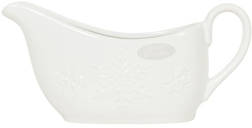 New Stunning White Winter Snowflake Gravy Boat Ideal Choice for Special Occasions, Especially When Setting Your Christmas Table - N53