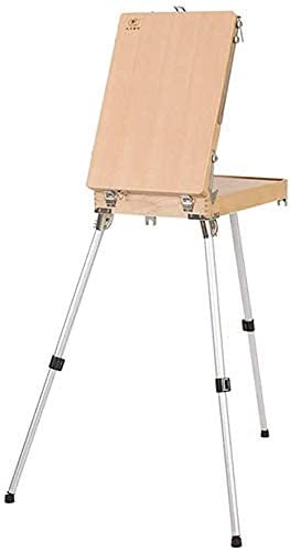 Caballete de artista, caballete de exhibición con trípode, soporte de pintura de madera, caballete de pintura, caja de imagen portátil, caballete de escritorio multifunción para estudio, caballet