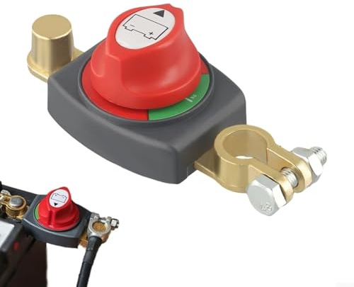 CookiBlend Batterie Trennschalter 12V-48 V Batterieschalter Auto Batterie Trennschalter, ON-OFF Batterietrennschalter Wasserdicht Battery Isolator Switch Für Auto Motorrad Marine Caravan Yacht(1PCS)