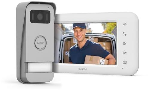Videoportero Cableado Avidsen con App, Pantalla 7” y Visión Nocturna | Pantalla 7” 1024 × 600, cámara 2 MP, 2 hilos hasta 100 m, WiFi 2,4/5 GHz, App, IP44, Door Check y doble apertura.