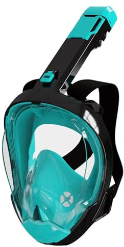 Schnorchelmaske für Erwachsene - extra leichte Atmung inkl. Tragetasche Tauchermaske Erwachsene Tauchmaske Schnorchelmaske Vollmaske zum Schnorcheln (Grün, L/XL)