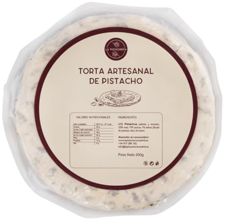 Torta Imperial Artesanal de Pistacho Gourmet Postre Tradicional Español Ingredientes Naturales Sin Gluten Delicada Textura con Miel Navideño Snack Dulce Saludable Repostería