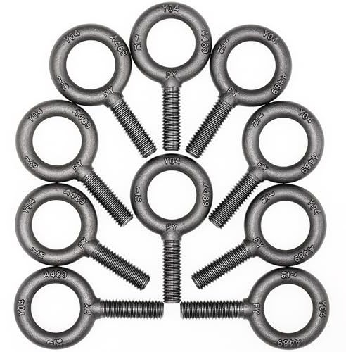 10 Pcs No-Shoulder Lifting Eye Bolts 7/16-14 X 1-3/8