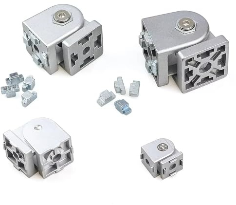 DYETEE 2/4PCS Right Angle Connector, Flexible Hinge Pivot Joint Aluminum Fittings for 2020 3030 4040 4545 Aluminum Profile(2020 (4pcs))