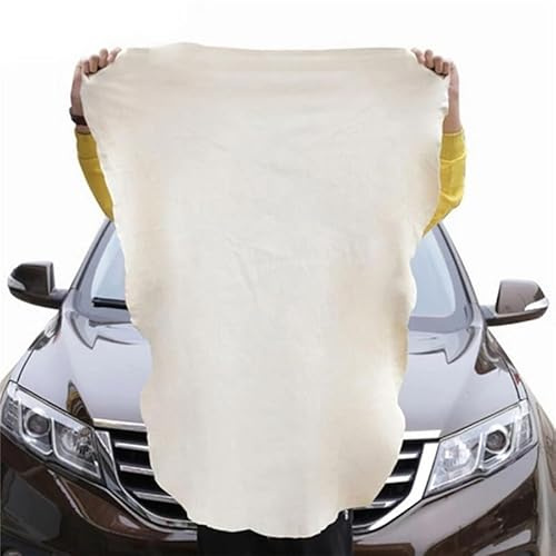 Taps2Traps Car Drying Genuine Chamois Wash Leather Shammy Towel Cleaning Super Absorbent Natural Fast Drying Detail Detailing Car Wash Washing Cloth Window, Glass, Mirrors 30cm x 20cm