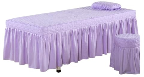 Massageauflage 1 Stück Bettlaken nur, solides for Massagetische im Schönheitssalon, hautfreundliche Massage-SPA-Bett, vollständiger Bezug mit Rock(Color 5,Square head (80x190))
