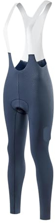 XIEHYA Salopette da Ciclismo in Pile Pantaloncini da Ciclismo in Pile Donna, Pantaloni Bici Strada, Tuta Montagna Femminile, Calzamaglia Bicicletta Slim Fit Autunno Inverno(Grey Bib Pants,S)