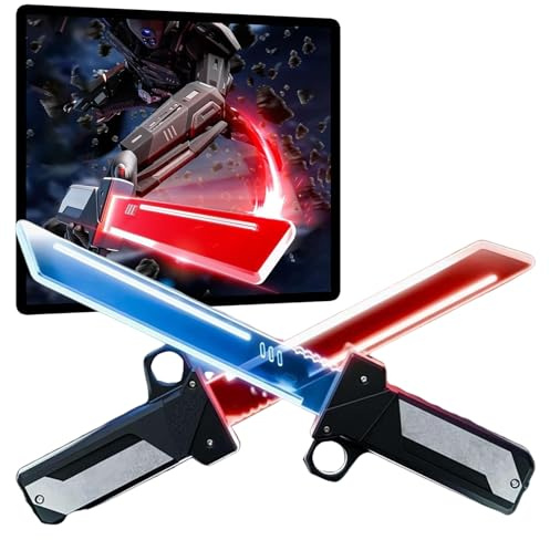 LZAQHMT 2 Pezzi Set Spade Luminose - Spade Duello Lampeggianti A Doppia Lama Spada Retrattile Rossa E Blu Neon per Feste in Maschera E Cosplay per Bambini