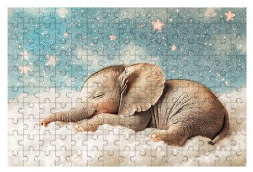 Puzzle 1500 Teile Elefant, Niedlich Puzzle 1500 Teile Erwachsene, Puzzel für Die Ganze Familie, Klassische Puzzles Geschicklichkeitsspiel, Holzpuzzle Geschenke für Frauen Geschenke für Männer -2241