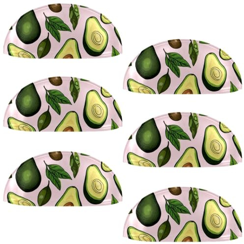 6 maniglie a semicerchio a semicerchio per tazze di avocado-851, con viti, per mobili da cucina, armadio, armadio