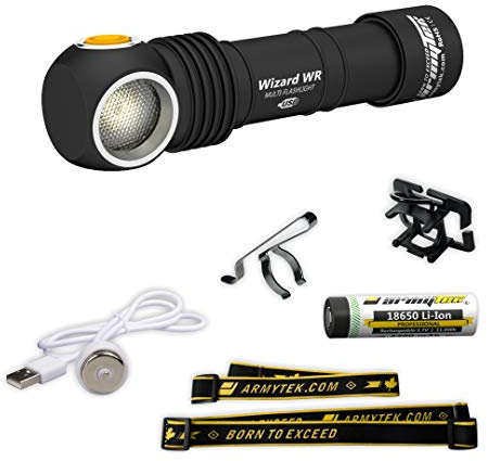 Armytek Wizard WR Stirnlampe Kaltweiß & Rot LED Magnet USB Aufladbar Multifunktion Taschenlampe