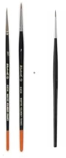 Pinceau Raphael Series 8404,kolinsky Rouge Sable Pinceau,Set 2pcs,Taille 3/0. 1 (Raphael France) et 1 Pinceau