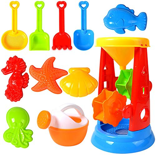BakerMiche Strand Sand Spielzeug Set Sandkasten-Spielzeug Soft Plastic Sandspielzeug Netzbeutel für Kinder Outdoor Aktivität Wasser Spielzeug Outdoor Tool Kit Geschenk für Kinder Jungen und Mädchen