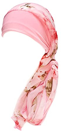 Gragengs Couvre-chef pour femmes, bonnet de sommeil, foulard pour la tête, enveloppes pour chauves, chapeaux contre le cancer, turbans, Fleur rose, taille unique