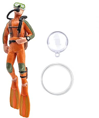 MiOYOOW Aquarium Taucher Dekorationsset,Handgefertigtes Schwimmfähiges Taucher Aquarium Zubehör Umweltfreundlich Schwimmende Aquarium Dekoration aus PVC für Aquarium