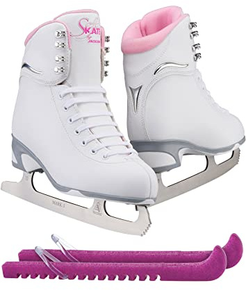 Jackson Ultima Finesse JS180 / JS181 / JS184 Figure Ice Skates for Women and Girls Bundle with Guardog Skate Guards Improved, JUST LAUNCHED 2023