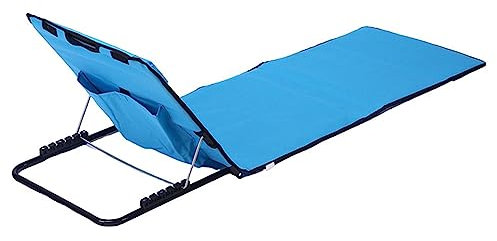 shengyi Strandmatte Faltbar Mit Rückenlehne - 145x47cm Verstellbarer Sonnenmatte | 600D Oxford-Stoff Liege Liegematte Sonnenliege | Gepolsterte Strandmatte Mit Rückenlehne