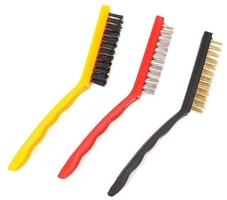 3pcs Decontamination Wire Brush Stovetop Range Hood Brush Cleaner Set Groove Crevice Brush Kitchen Cleaning Tools (Color : 9 Inches-Colorful)