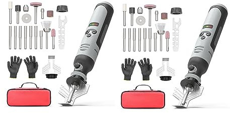 Bcowtte 2 x Cordless Chainsaw Sharpener, Electric Chainsaw Sharpening Kit, High Speed Chainsaw Sharpening Tool