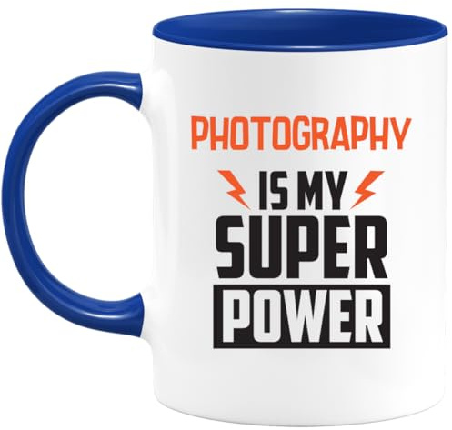 quotedazur - Personalized Custom Coffee Mug Photography is My Super Power - Personalized for A Photographer - Gift Enthusiast to Give Christmas Birthday Or Congratulate Them - Passion - Man/Woman