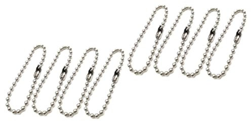 Operitacx 400 Piezas Llavero Etiquetas De Joyería Cadena De Acero Con Cuentas De Metal Cierres De Conector De Cadena Conector De Cuentas De Cadenas De Cierre Y Cadena Esférico Cuentas Largas