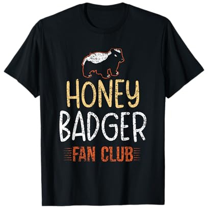 Fan Club Honey Badger Animale Amante Carino Tasso Del Miele Maglietta