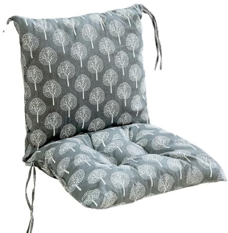 40X80cm 1 Stück Stuhlkissen mit Rückenteil Sitz, Rückenkissen mit Bänder, Niedriglehner Auflage Polsterauflage Gartenstuhl,Polsterauflage Auflage für Stühle/Bänke in Haus und Garten Sitzkisse