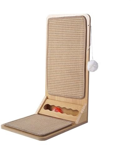 GRFIT Kratzpappe für Katzen L-förmiges Sisal-Katzenkratzbrett, vertikale große Katzenkratzmatte, Katzenspielzeug, Selbsthilfe, lindert Langeweile, Krallenschleifer Katzenspielzeug
