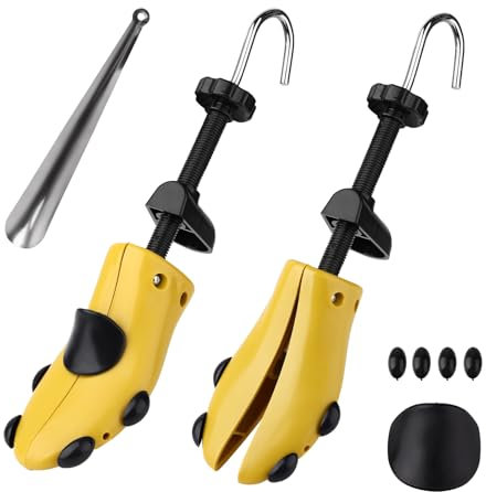 Inscool Barella per scarpe, unisex, lunghezza e larghezza regolabili, per uomini e donne, Giallo, S (for Men's Size Us 6.5-10)