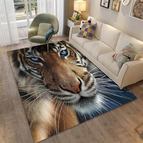 Kind Teppich 200 X 300 Cm / 78.74 X 118.11, Schlafzimmer Teppich, 3D Teppiche Wohnzimmer Teppiche Weich Rutschfest Teppich Für Wohnzimmer Schlafzimmer Bettvorleger Braunes, Herrschsüchtiges Tig -2D8