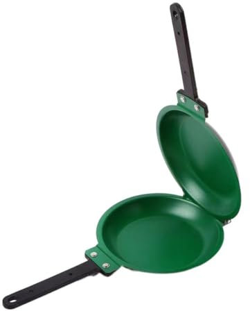 zaoalife Padella, padella a doppio lato per pancake, padella pieghevole antiaderente, padella doppia griglia per uova, pancake, omelette