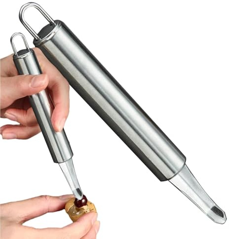scyca Shrimp Deveiner Tool, Stainless Steel Shrimp Cutter, Compact Shrimp Cord Tool - Precise Positioning and Efficient Cutting of Shrimp Cords