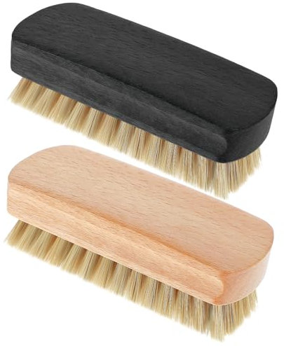 Qianyu 2 Stück Gemüsebürste Hochwertige Naturborsten in 2 Härtegraden Wurzelbürste Lebensmittelschrubberbürsten Reinigungsbürste für Kartoffeln, Mais, Karotten, Gurken, Obst