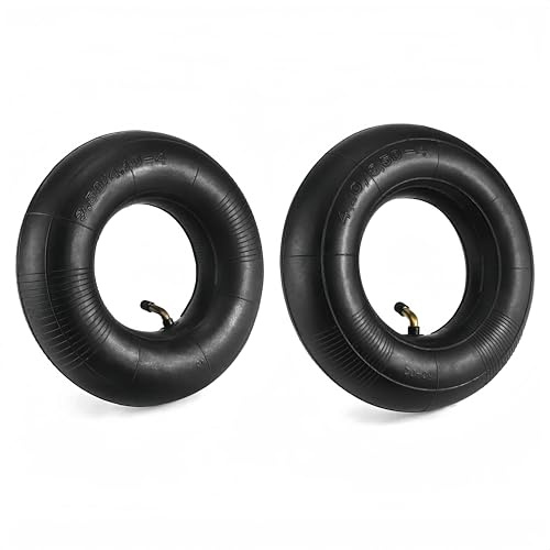 2 Pcs 4.10/3.50-4 Wheelbarrow Inner Tubes, 410/350-4 Replacement Inner Tubes with Standard Bent Valve Universal Fits for Wheelbarrow Hand Trucks Lawn Movers Garden Utility Lawn Mowers Cart Trolley