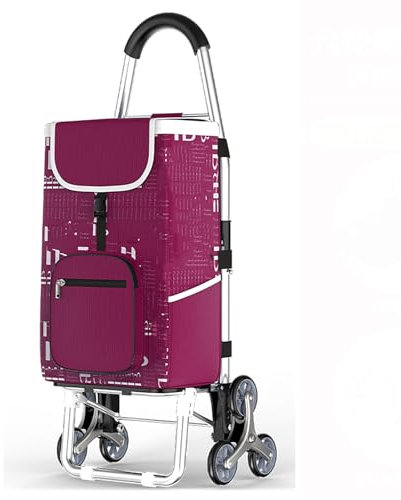 Carrello portatile per saliscale con tre ruote e fodera impermeabile capacità 50L
