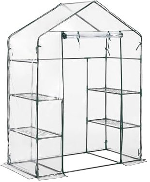 Invernadero de plástico de 50 x 100 x 150 cm – Invernadero resistente al invierno para tomates y otras verduras – Protección estable de PVC para plantas de jardín, mini invernadero para el cultivo de