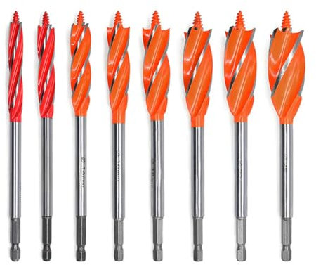 Four Slot Four Blade Woodworking Support Drill 8pcs 10-25MM Extended Door Lock Drilling Hole Opener Reaming Drill Bit