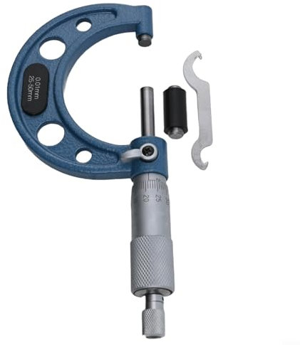 Micrometro di misurazione del diametro esterno di 075 mm con diverse opzioni di gamma e marcature facili da leggere (25-50 mm)