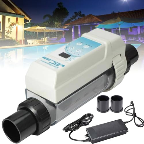 Générateur De Chlore Au Sel Pour Piscine, Machine de Chlore Au Sel, SystèMe De Chloration Au Sel Avec Fonction De Nettoyage Automatique, Technologie Micro-Informatique AvancéE Pour Spas 20g/hr