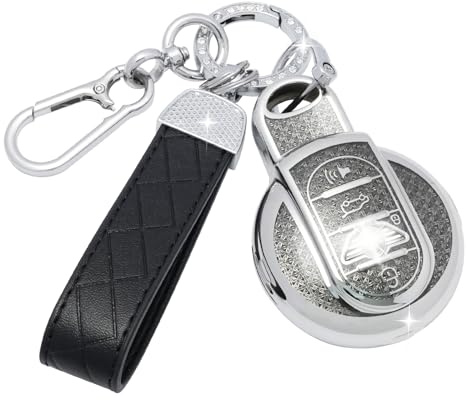 SparkleJoy Autoschlüssel Hülle Glitzer Kompatibel mit BMW Mini Cooper S D SD One F54 F55 F56 F57 F60 R56 R57 R58 R59 Cabrio Clubman Countryman Schlüssel, TPU Silikon Schutzhülle Cover - Smart Key