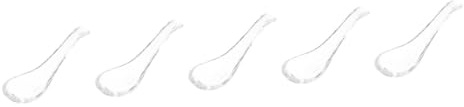iplusmile 5 Piezas Cuchara de Vidrio Resistente al Calor para Café y Postre Pequeña y Ligera para y Servir Aperitivos Hogar Bares y Cafeterías