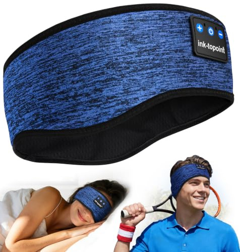 Schlafkopfhörer Bluetooth,Schlaf Kopfhörer Stirnband Bluetooth 5.4 Kopfhörer Geschenk für Männer/Frauen mit Ultradünnen HD Stereo Lautsprecher für Sport,Schlafen,Reisen,Meditation,Entspannen